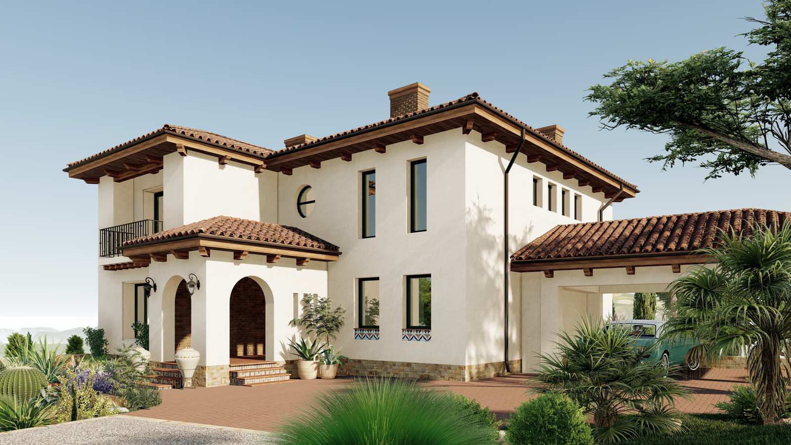 Villa Mediterra. Коттедж в средиземноморском стиле