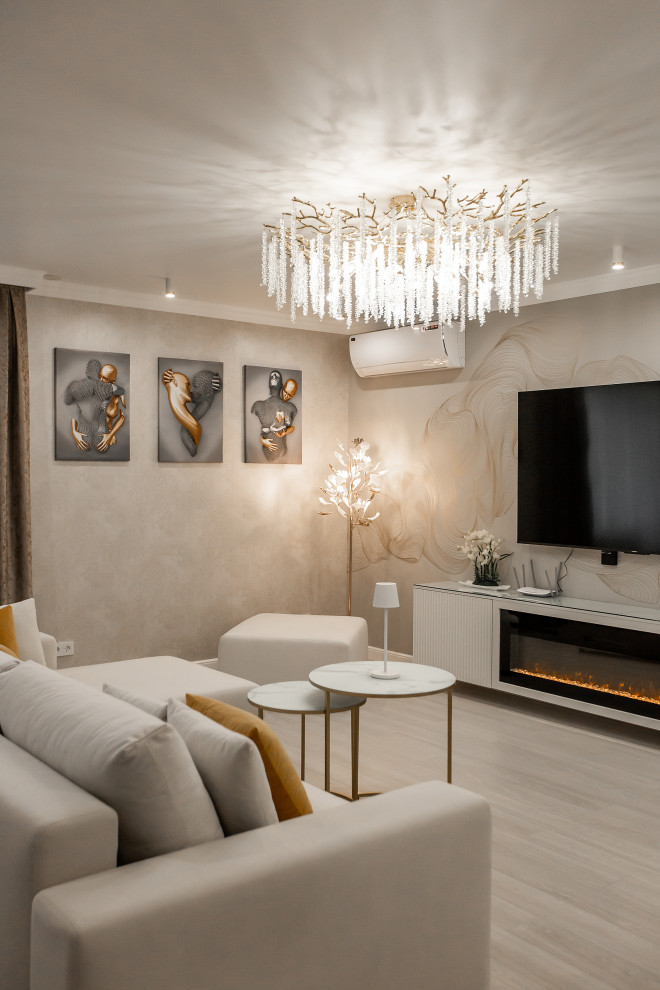 Дизайн просторной квартиры в стиле неоклассики