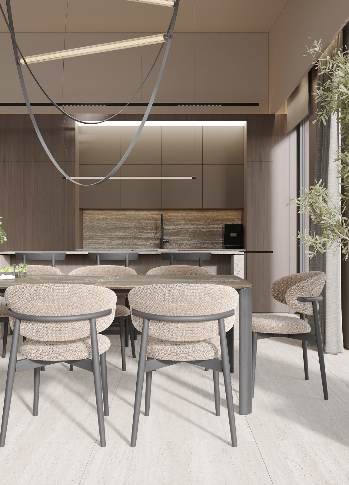 Интерьер дома, 9 просека, 240м2