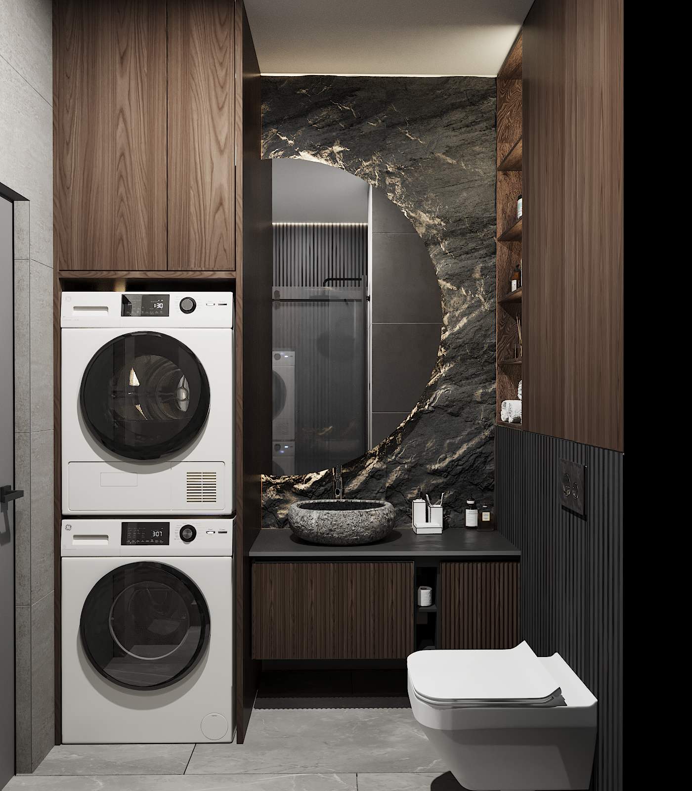 душевая со "скалой"