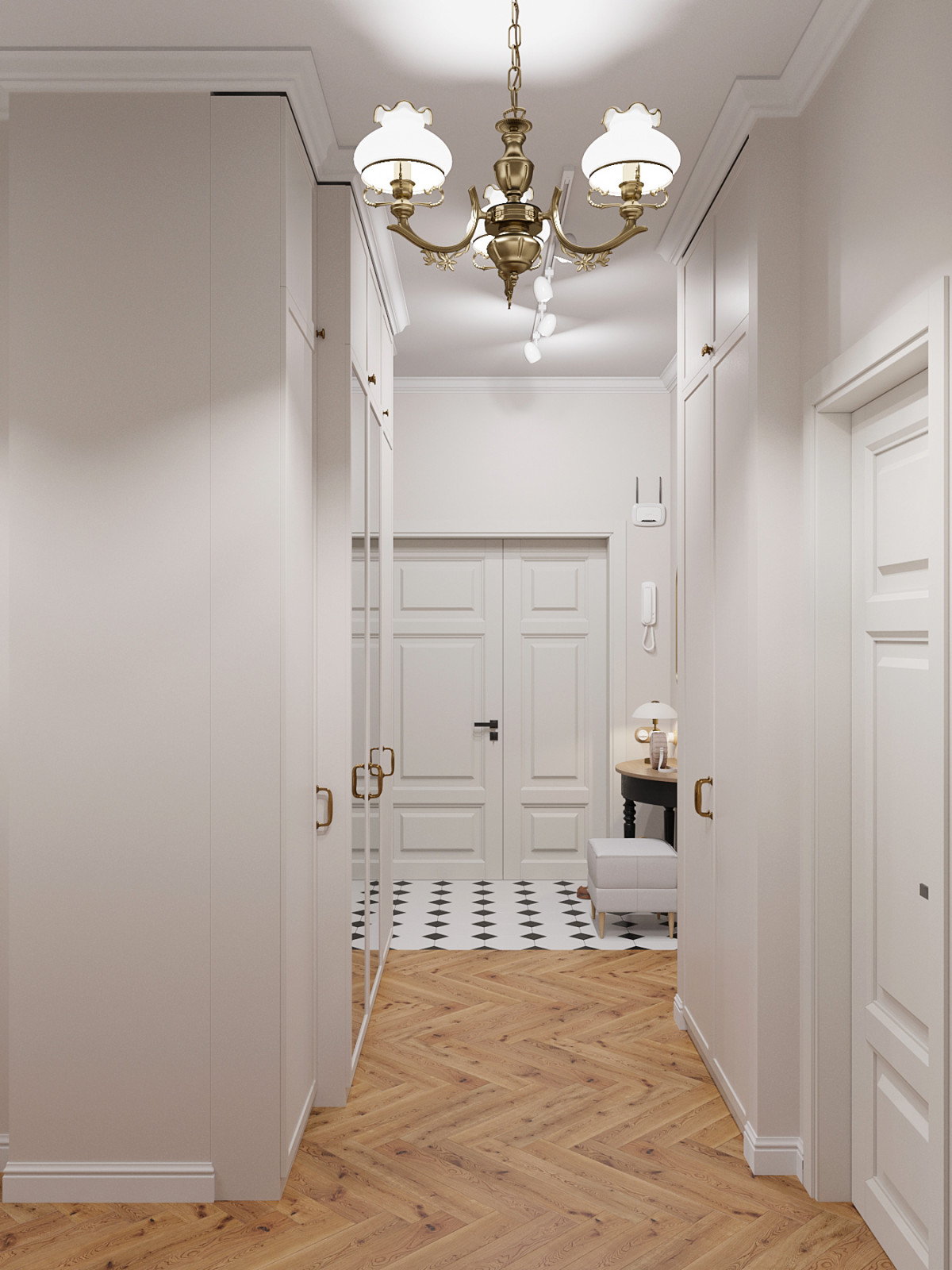 Квартира на Кутузовском проспекте с элементами ретро