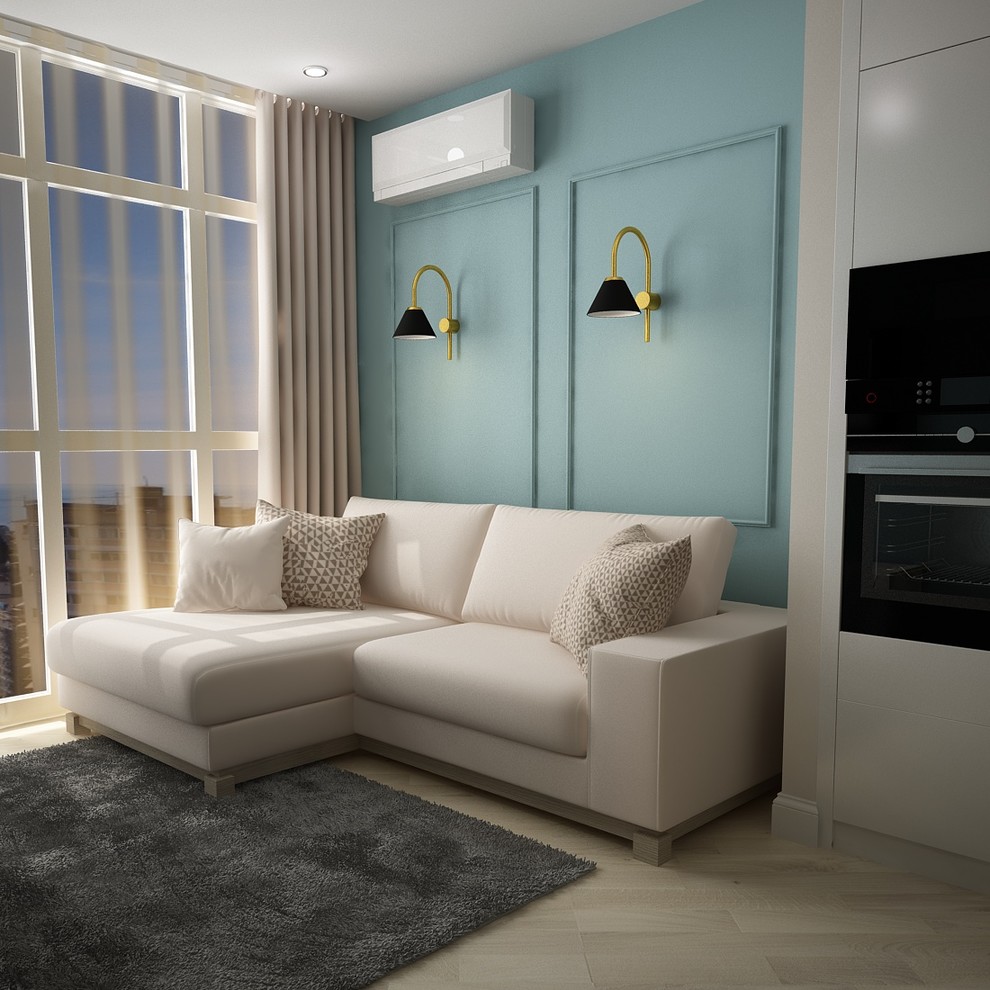 Квартира в бирюзовых тонах