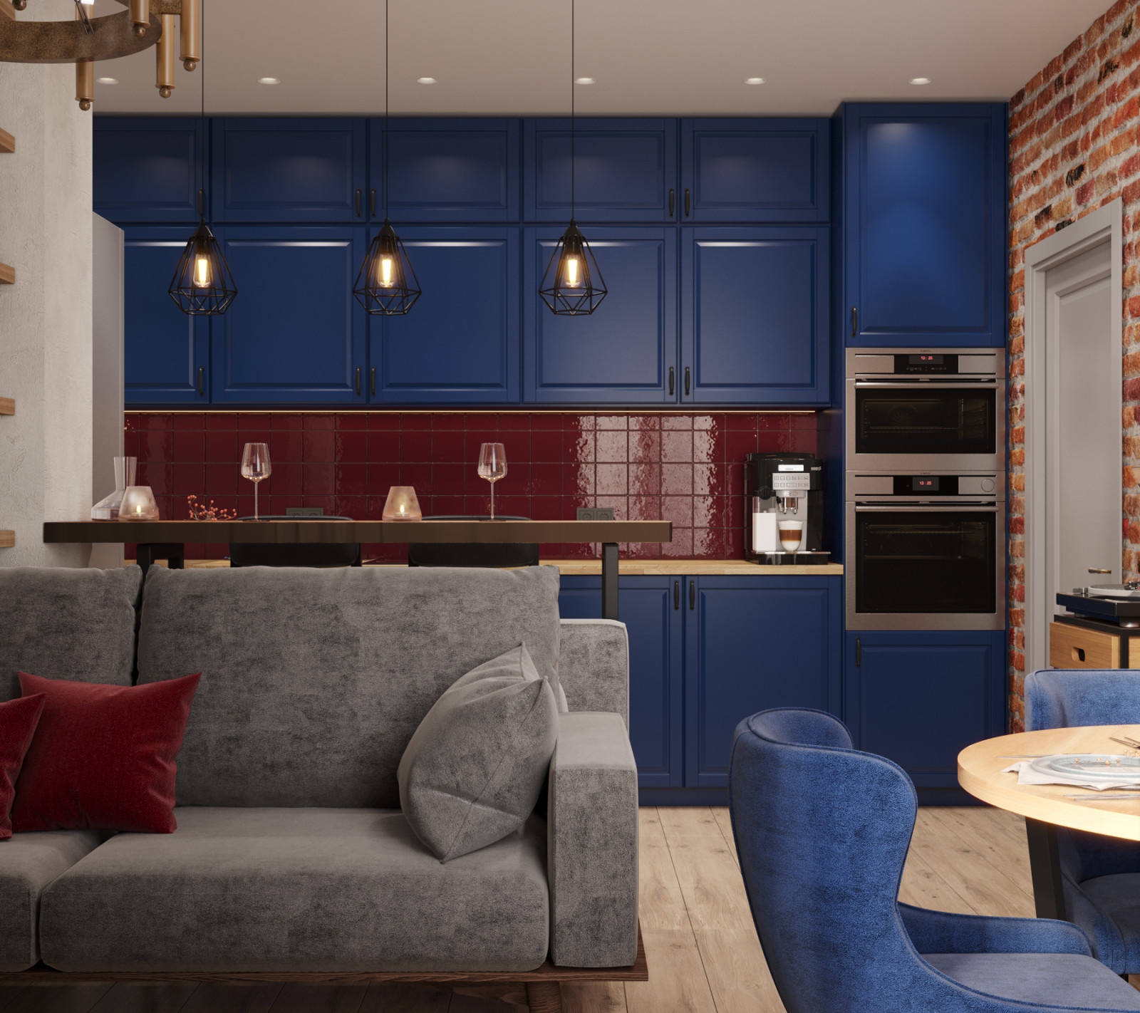 Квартира в стиле эклектика с сочетанием Лофта, Сканди и немного Востока.