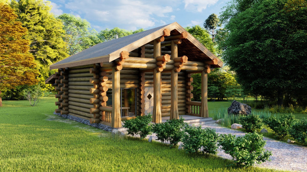 Обложка проекта: Баня из бревна