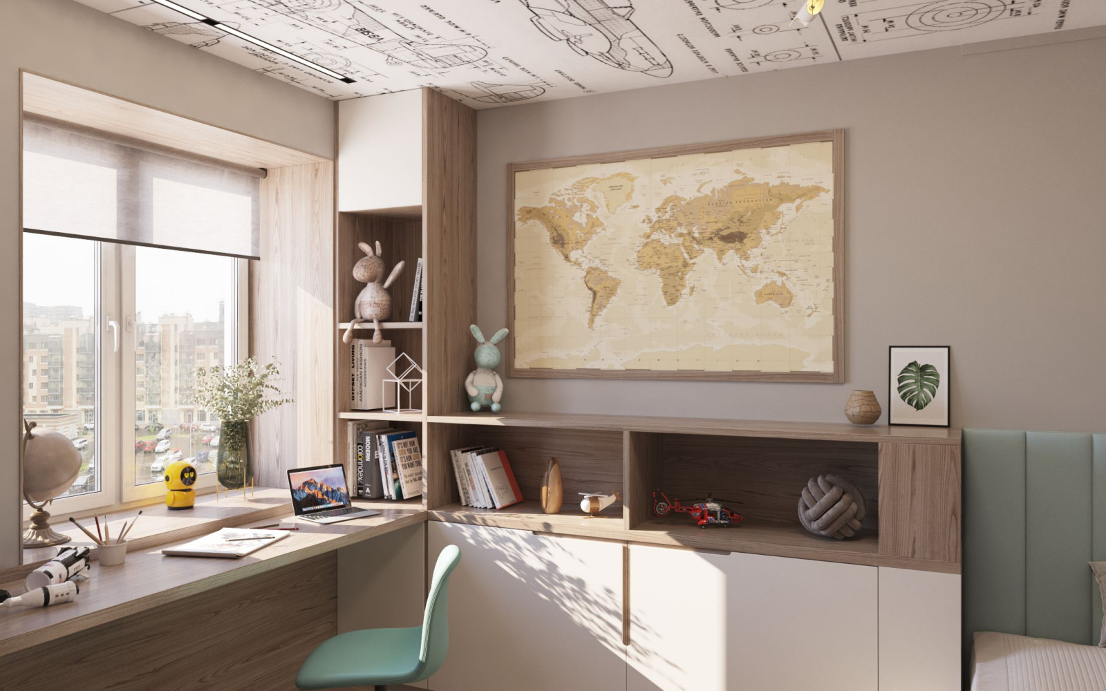 Дизайн проект квартиры со сложной остроугольной планировкой