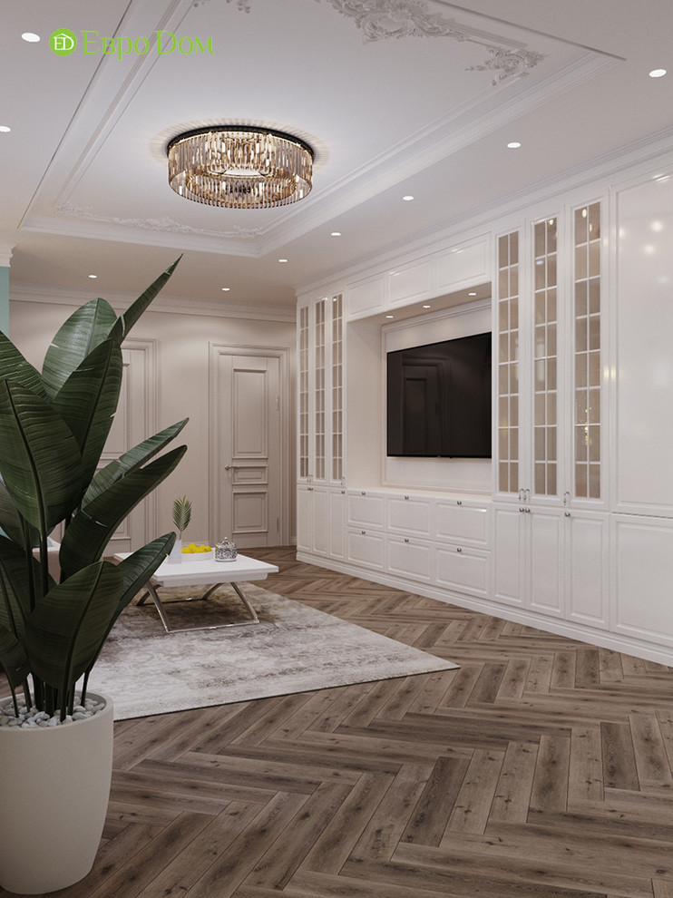 Дизайн четырехкомнатной квартиры 110 кв. м в стиле неоклассика. Фото проекта