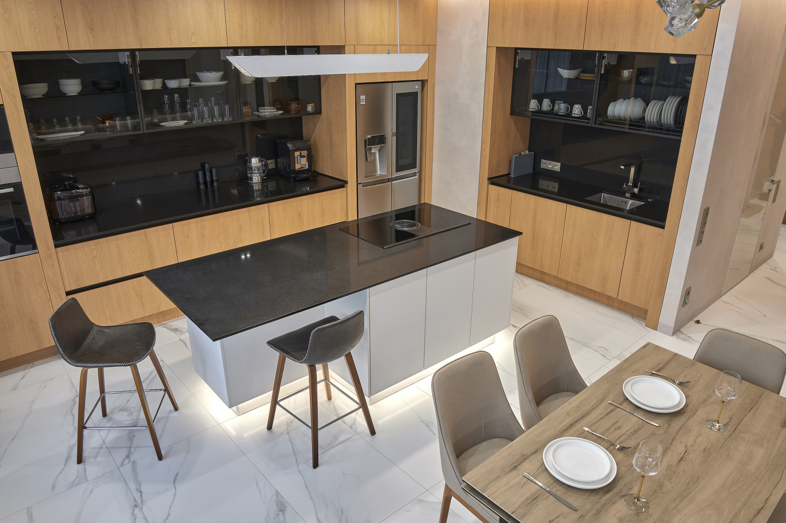 Кухня-гостиная 68 кв.м. 2022 г. Фотографии.