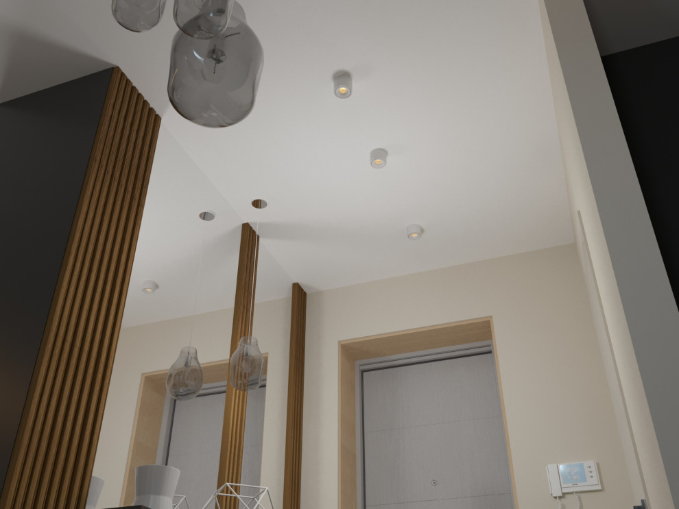 Холл в проекте " Таунхаус для большой семьи"