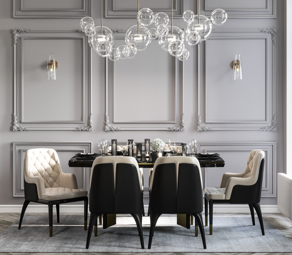 Дизайн проект элитной квартиры в Москве Grey&Gold