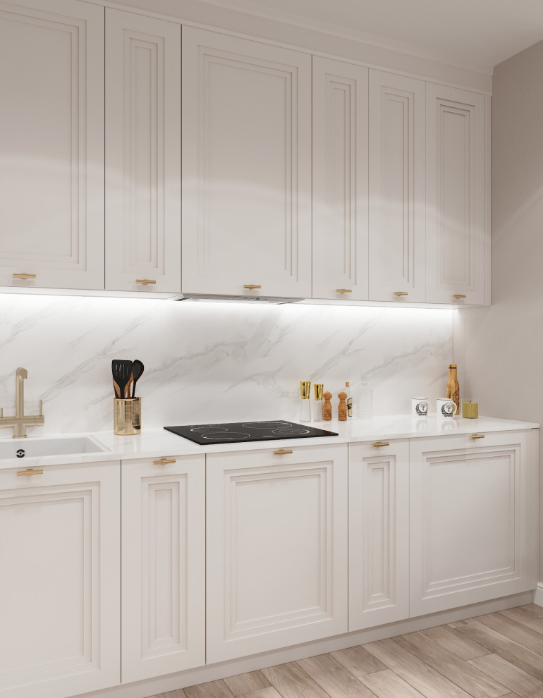 "Пудровые оттенки". Квартира 97 кв.м, ЖК "Левобережный"