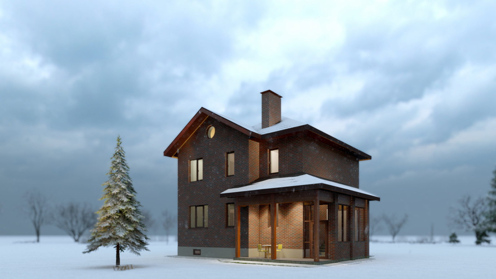 Компактный двухэтажный дом