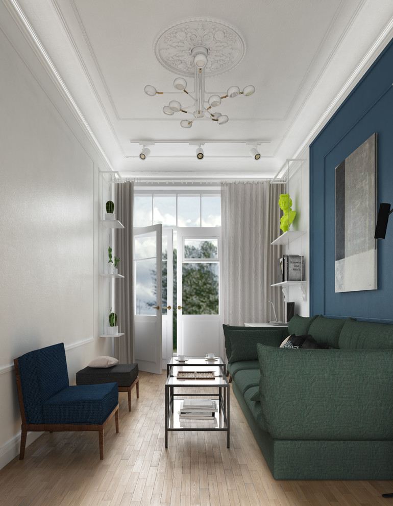 Белая квартира в сталинке с элементами лофта