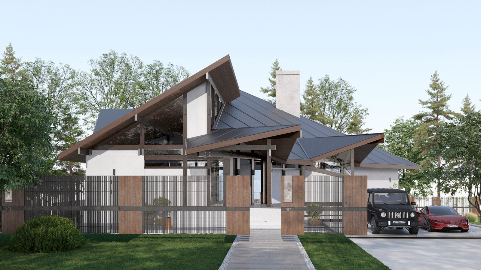 Обложка проекта: Дом в пригороде Курска на берегу озера