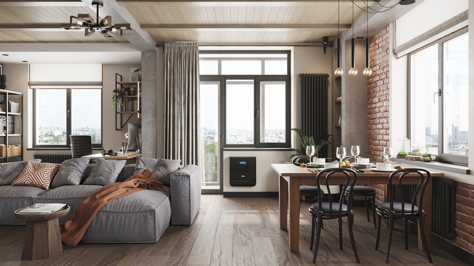 Сочетание материалов