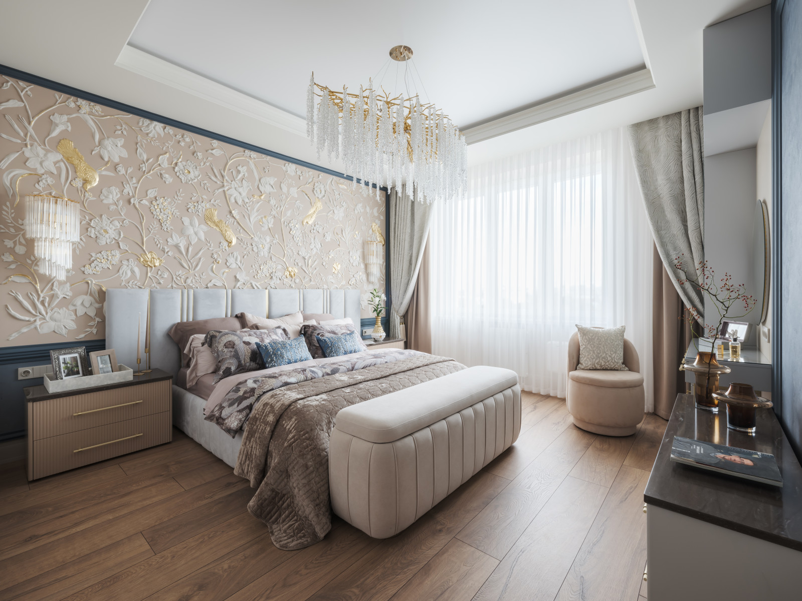 Реализация современной четырехкомнатной квартиры площадью 170 м²