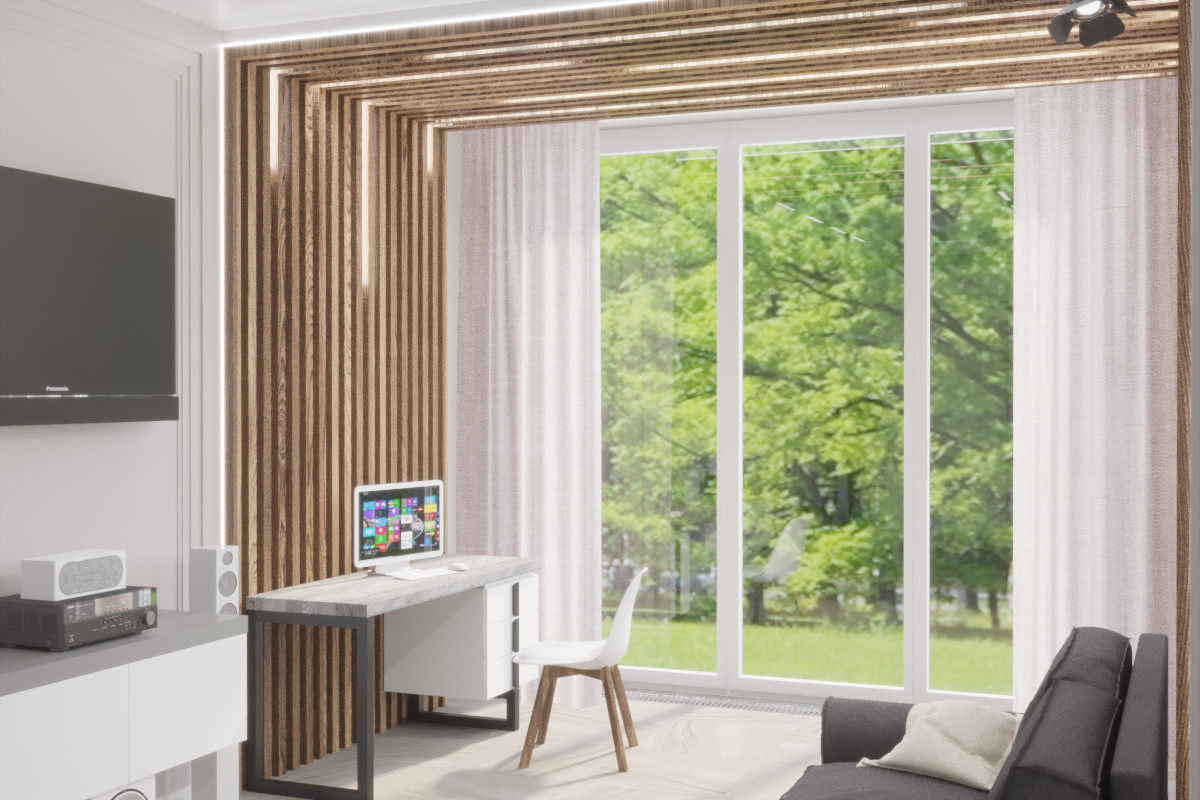 Проект интерьера двухэтажного дома