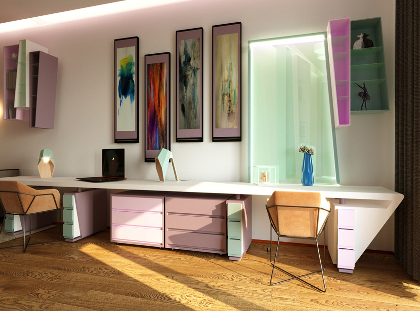 Интерьер “Зимний лес” виллы “Заснеженная крона”