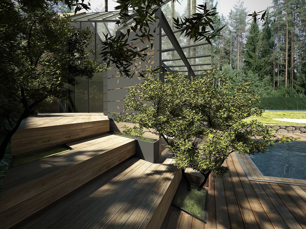 Терраса в загородной резиденции