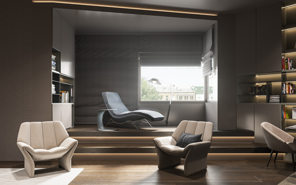 Студия в современном стиле в колониальных тонах