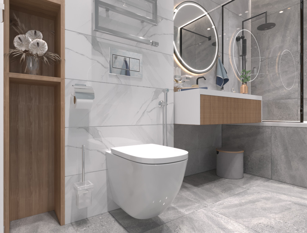 Дизайн-проект интерьера двухкомнатной квартиры в стиле Контемпорари.