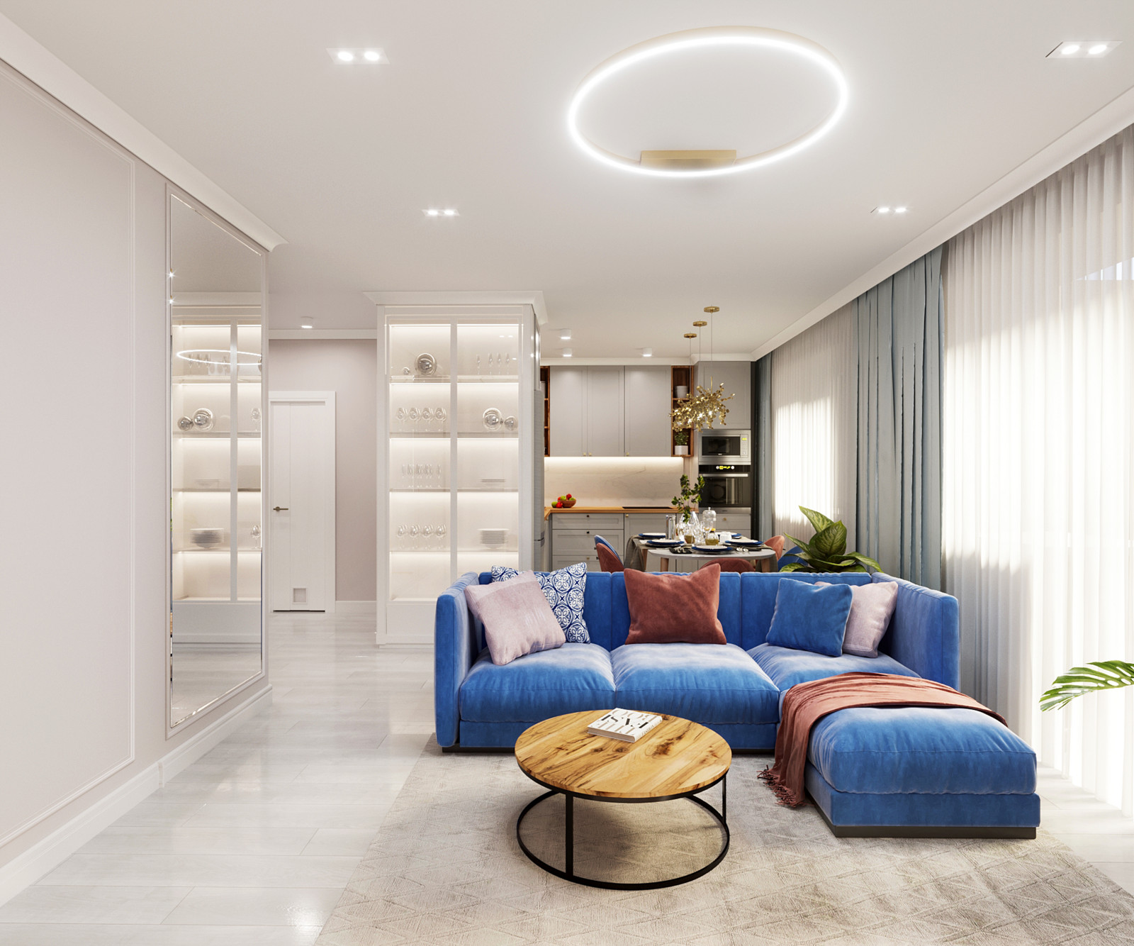 Обложка проекта: Квартира на Транспортной Кухня-гостиная