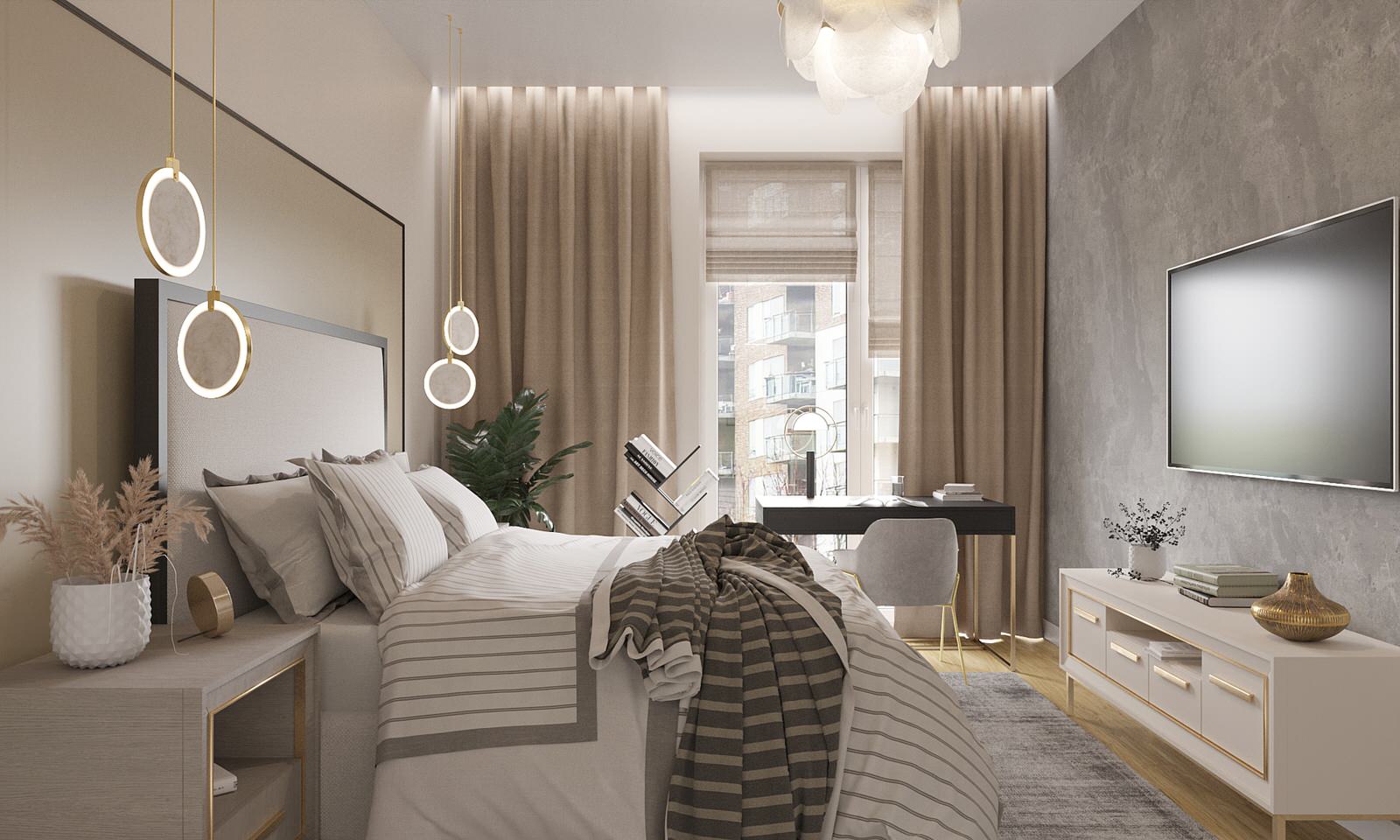 Квартира с 2 полноценными спальнями 60 м2