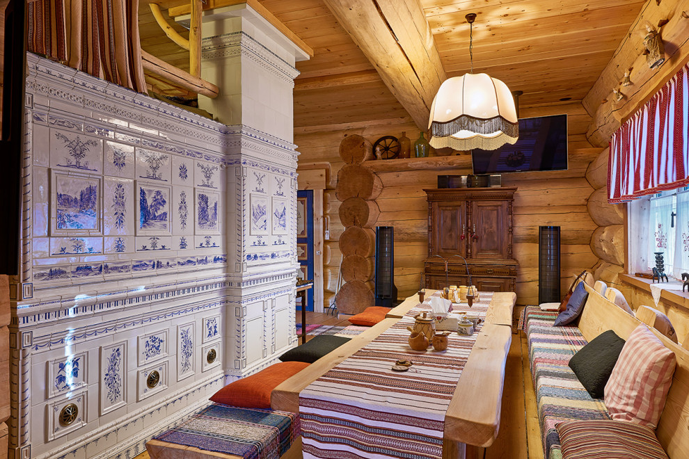 Интерьер деревянного дома в русском стиле