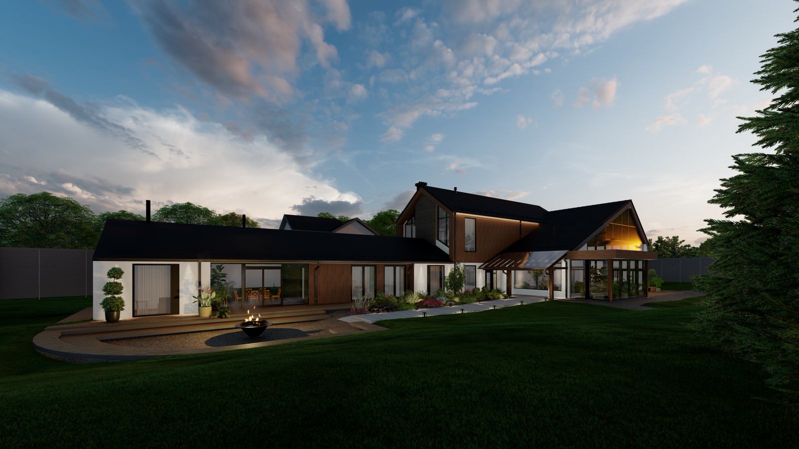 Комплекс зданий по каркасной технологии