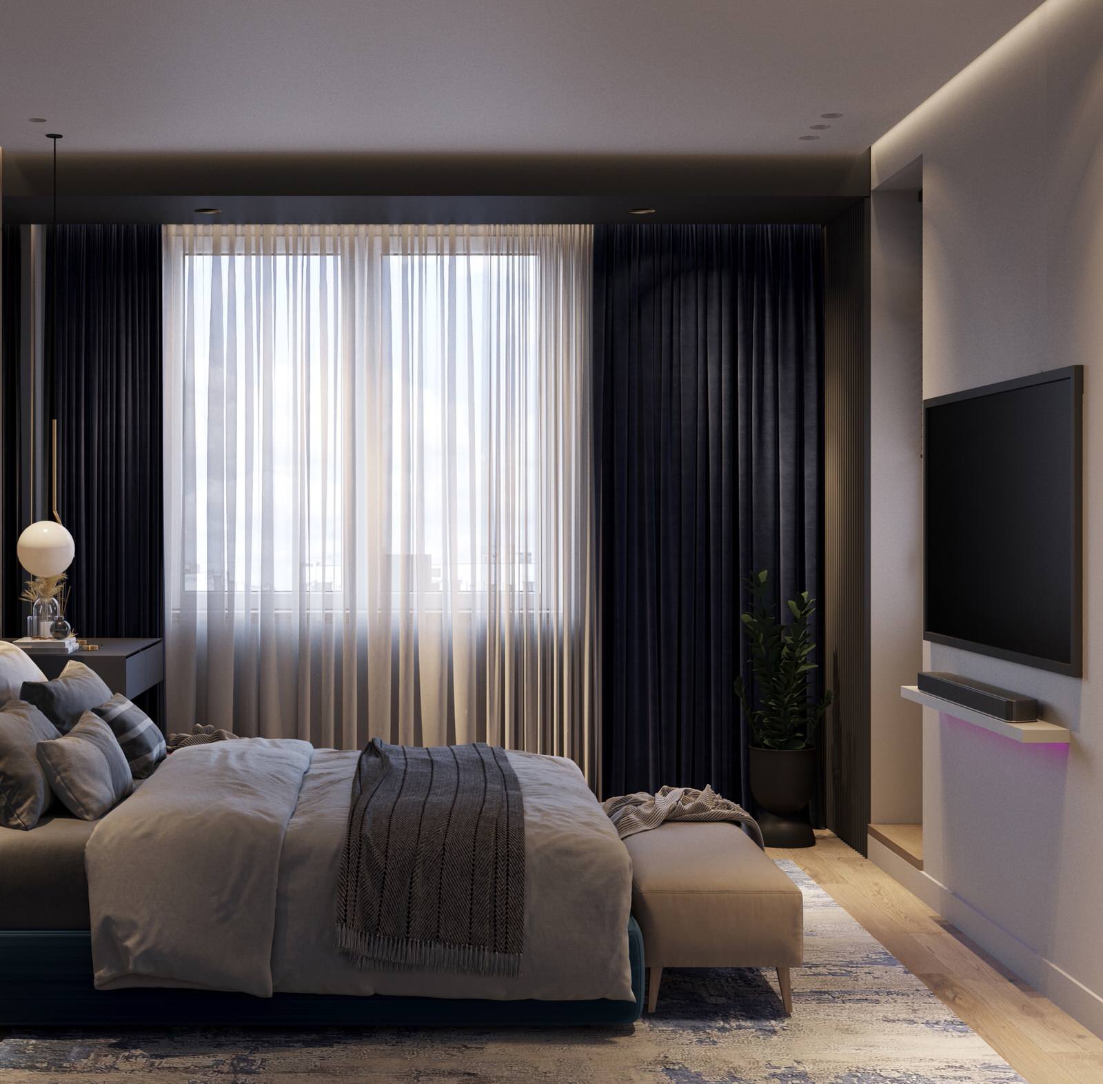 Дизайн трёхкомнатной квартиры  97 м2