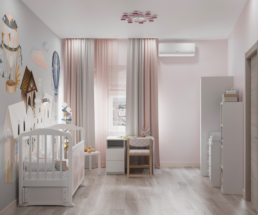 Обложка проекта: Дизайн детской для девочки