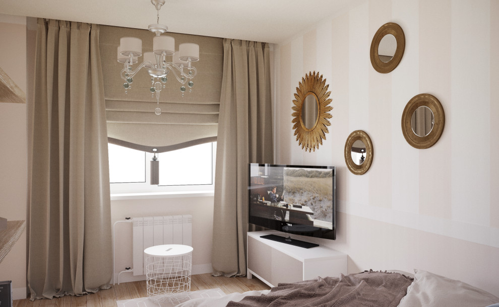 Квартира 31 м2 для молодой девушки в стиле современная классика