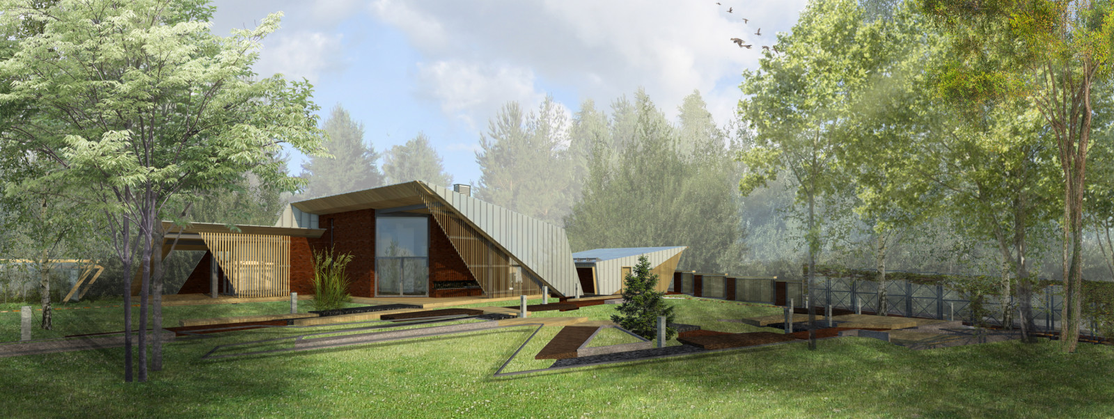 Ландшафт “Проталина” виллы “Заснеженная крона”