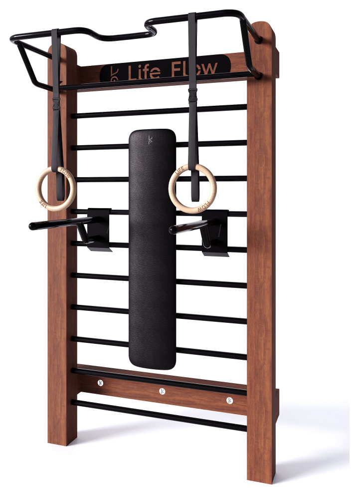 Обложка проекта: 3д модель и визуализация шведской стенки в интерьере