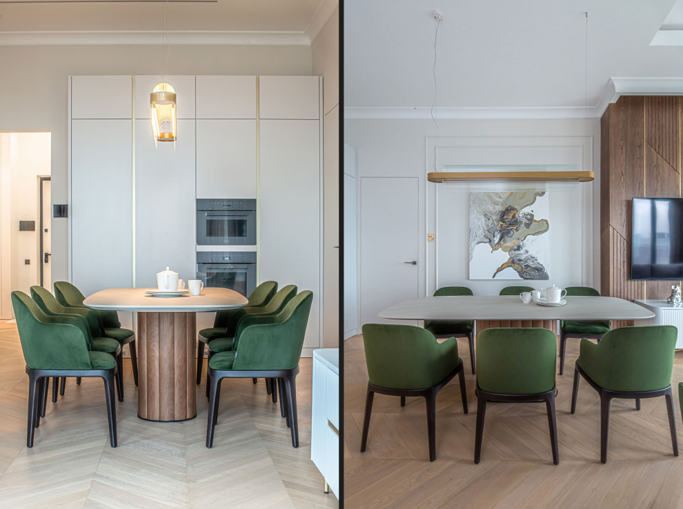 Обложка проекта: Реализованный проект квартиры в Неоклассике ЖК Eleven