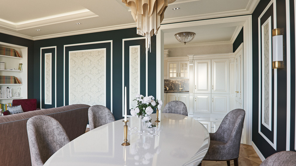 Двухэтажная квартира в стиле Яркая классика 340 м2