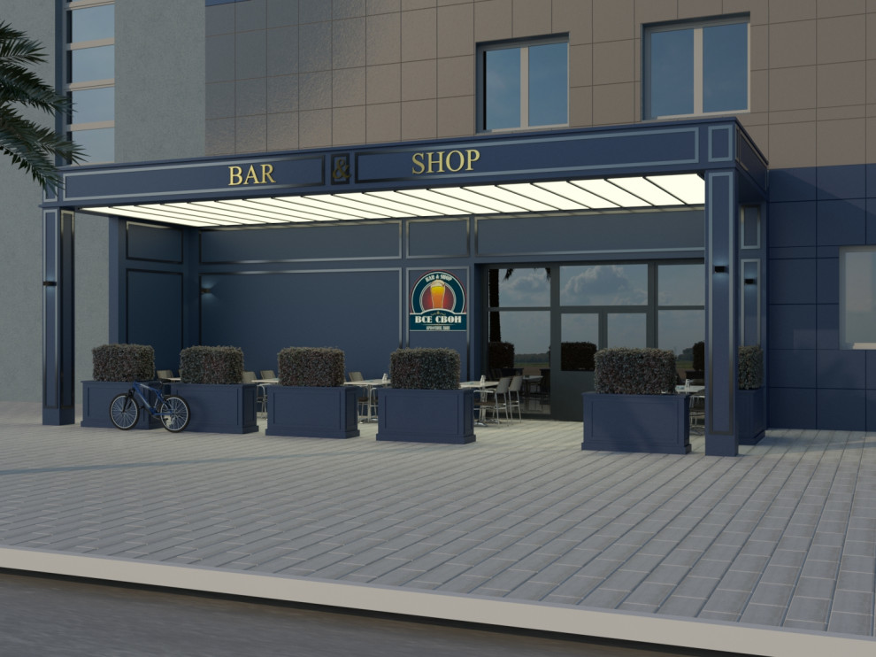 Концептуальное решение входной группы общественного заведения