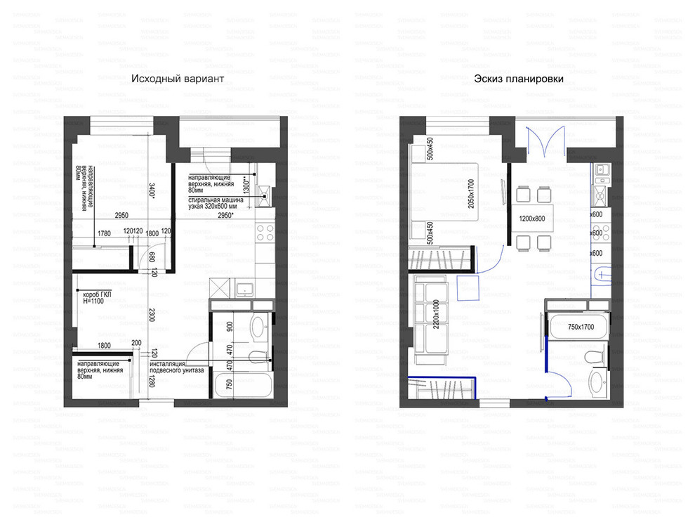 Идеи перепланировки для однокомнатных квартир