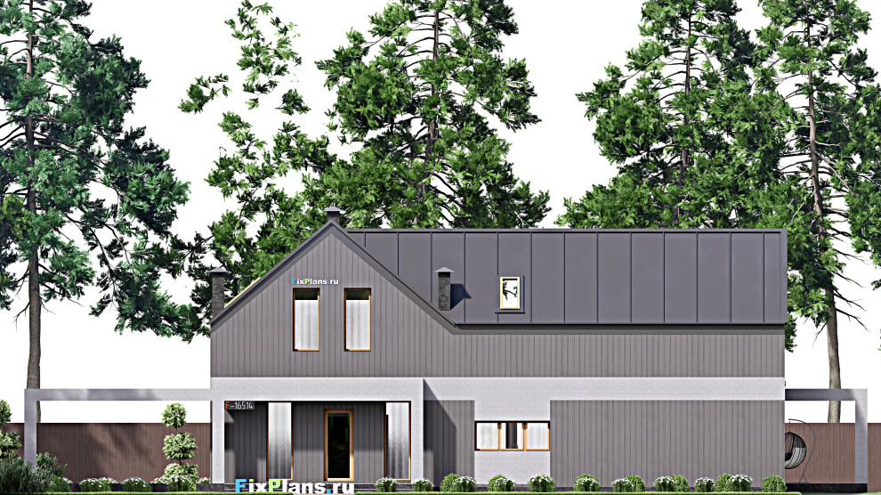 Проект дома с мансардой 16х28 м S410м2 F-16514