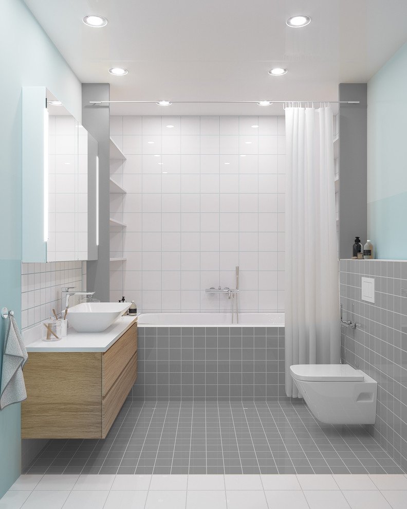 Светлый интерьер с яркими акцентами