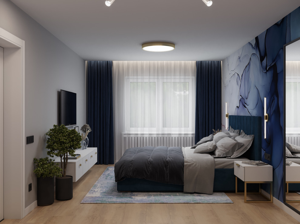 Визуализация дизайн-проекта квартиры 95 м кв, для пары с ребенком