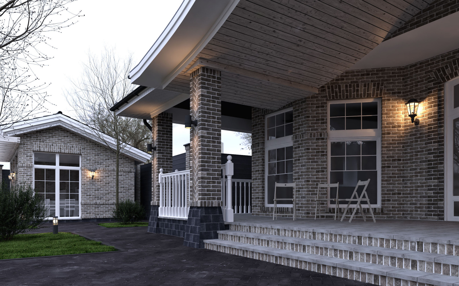 Двухэтажный классический коттедж Вэйде