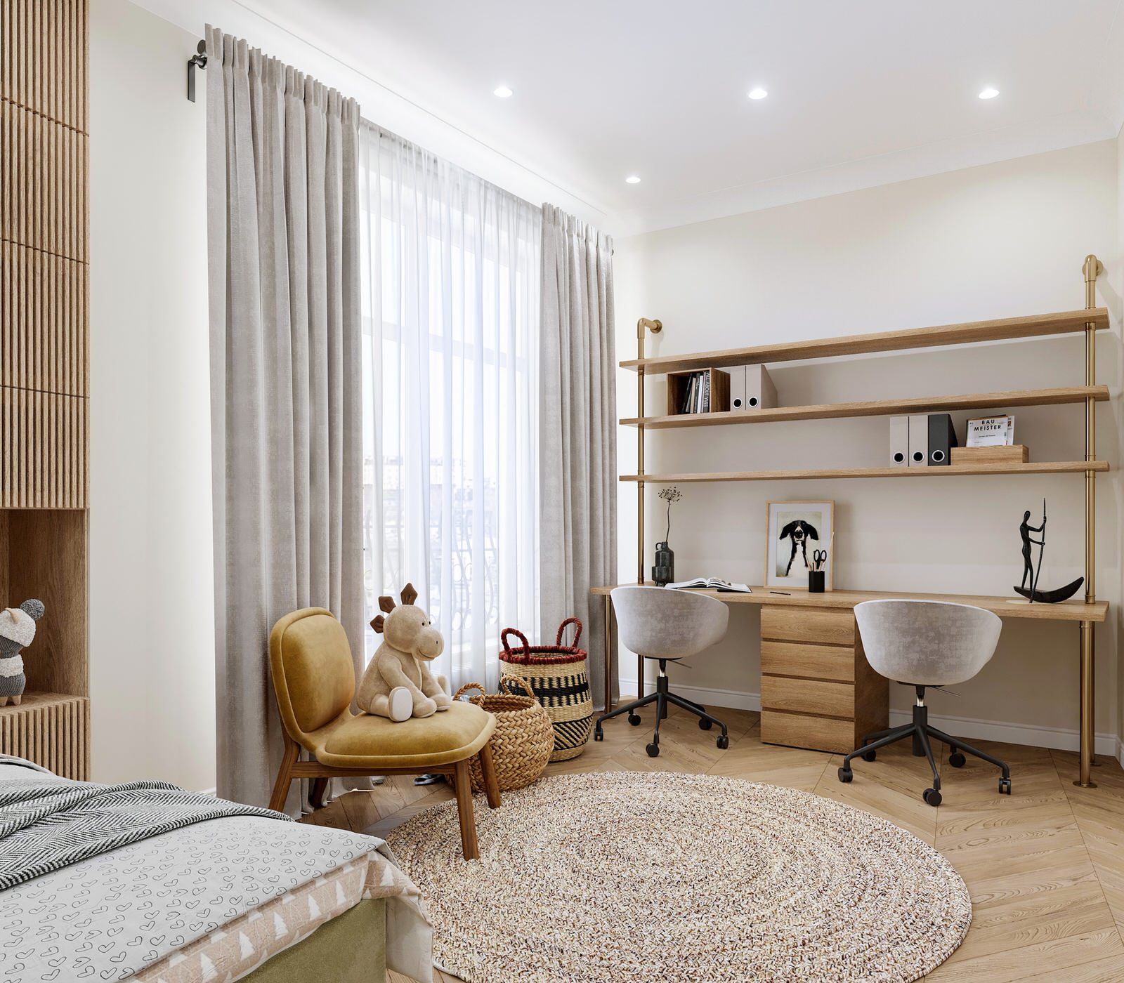 Дизайн интерьера детской комнаты в ЖК "Жизнь на Плющихе"