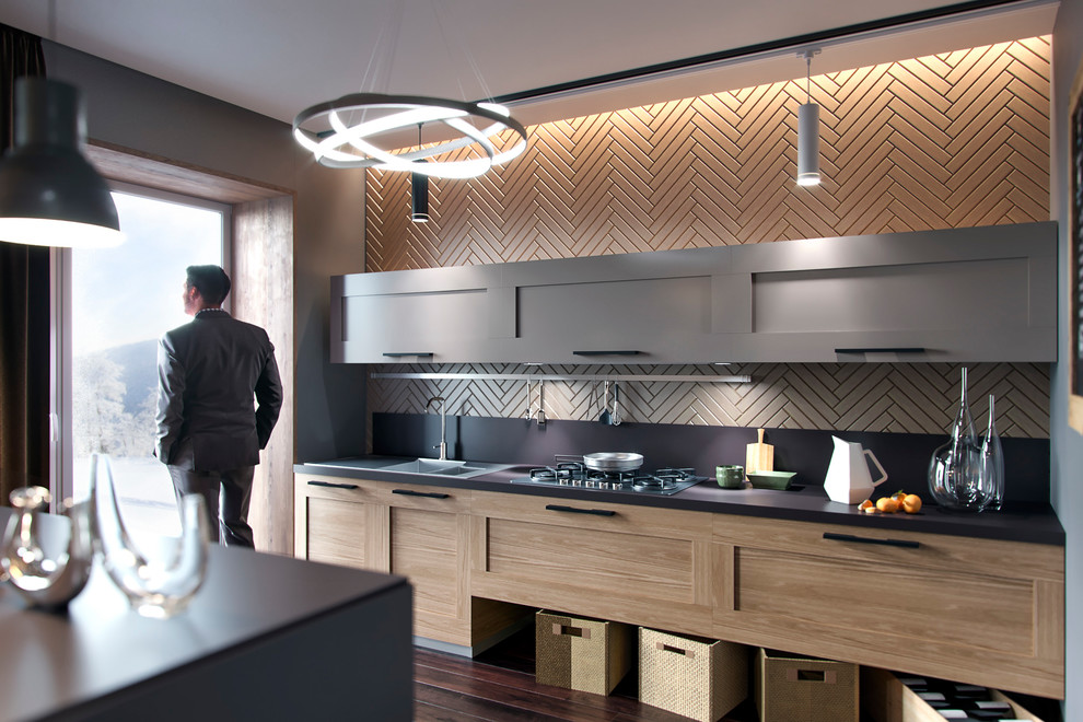 Кухня-гостиная в квартире на Менделеева (г. Уфа)