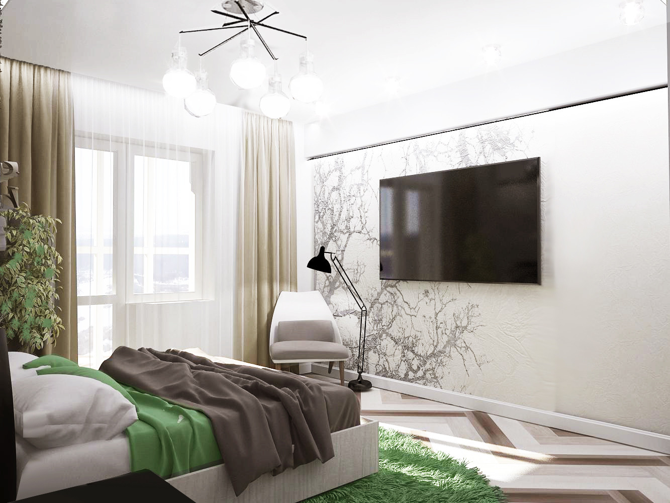 Яркий проект. Квартира 70 м.кв. фьюжн.