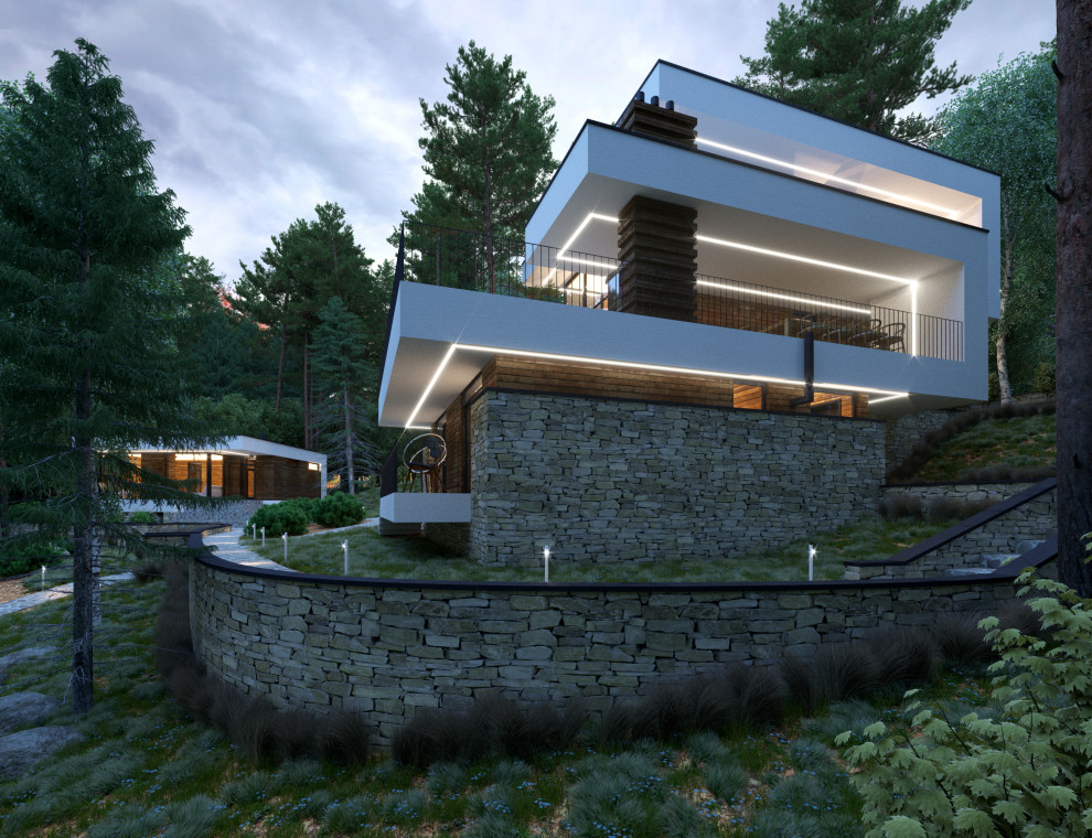 Обложка проекта: Проект дома в пос. «Зеленая роща» Ленинградской области