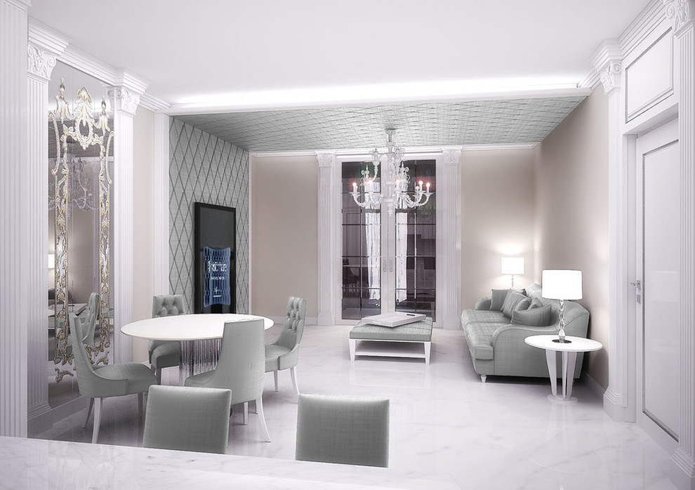 Interior in white colours