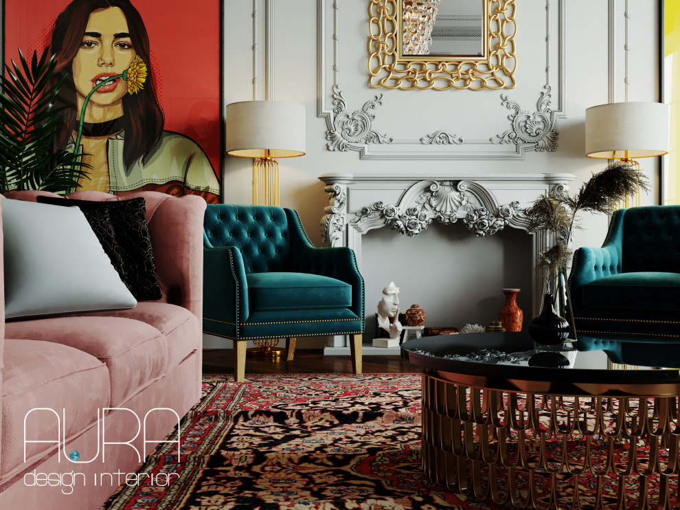 Дизайн гостиной в коттедже на Рублево-Успенском шоссе, г. Москва