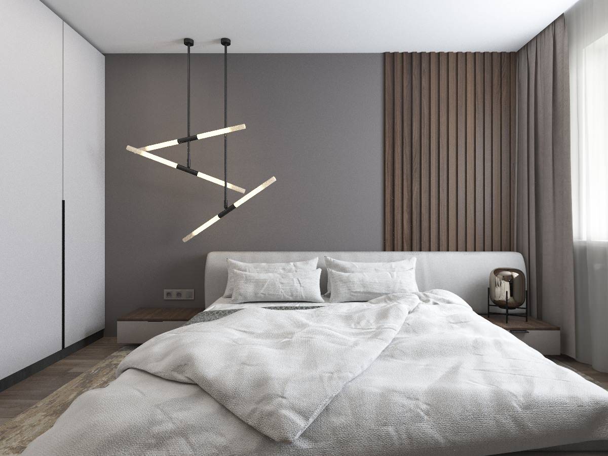 Варианты оформления стены в одной спальне