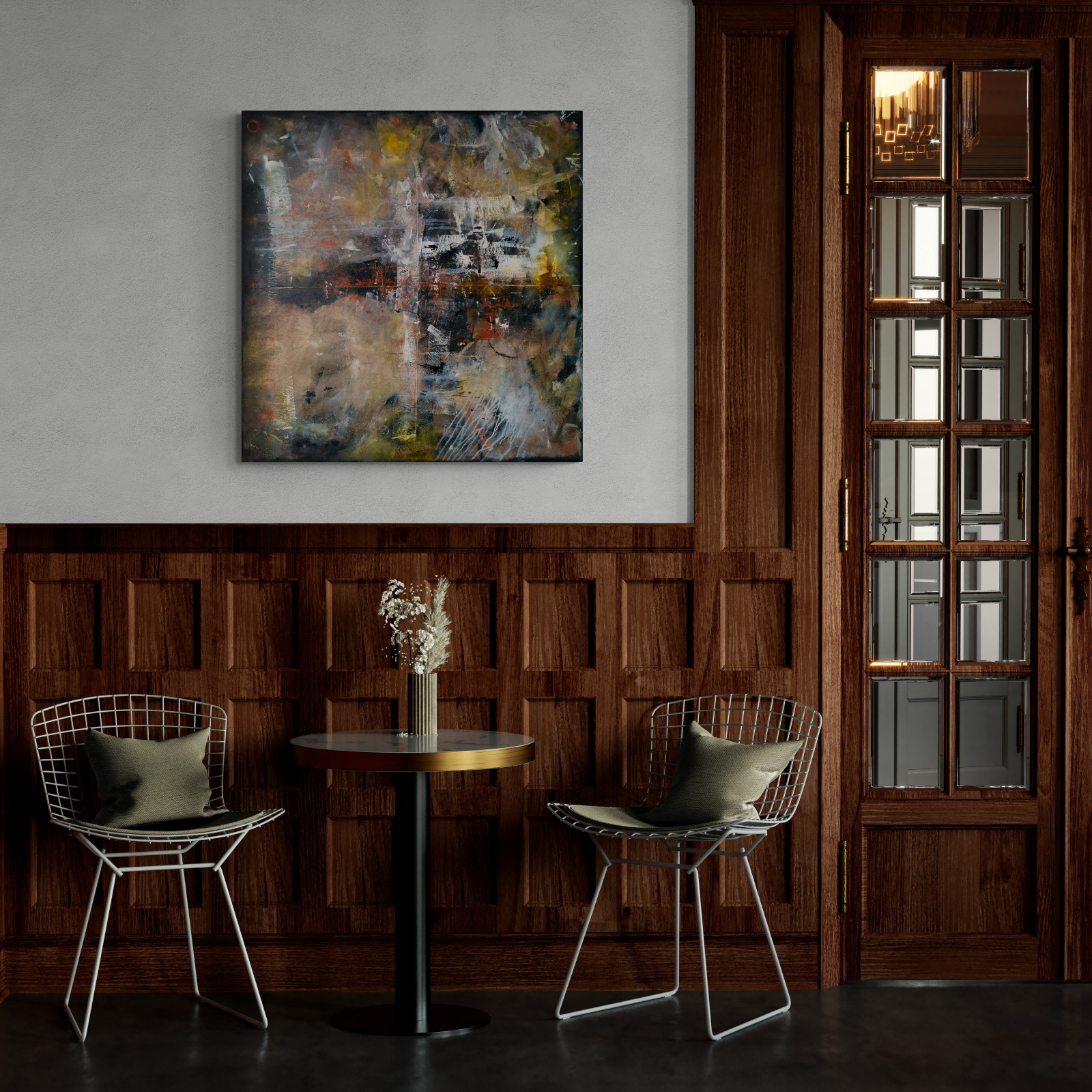 Абстрактные картины в интерьере_1