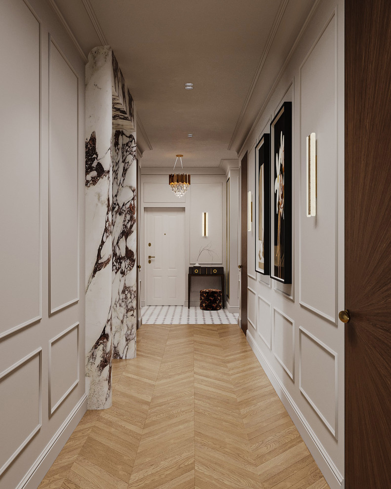 Обложка проекта: Прихожая и холл с каменными порталами